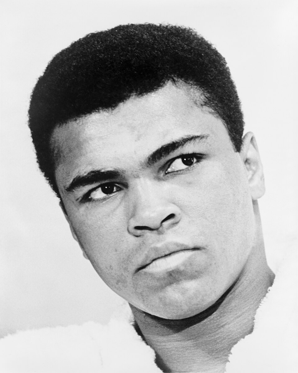 Muhammad Ali in a boxing stance